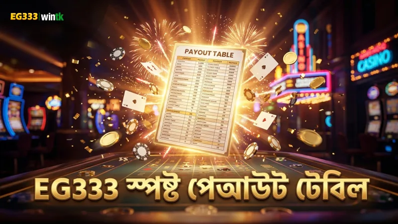 EG333 প্ল্যাটফর্মে মনি কামিং স্লটের পেআউট টেবিল স্পষ্টভাবে প্রদর্শিত