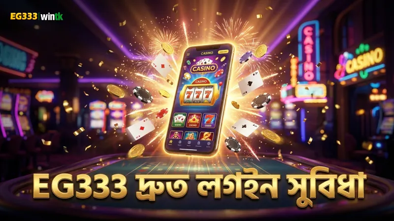 দ্রুত লগইন ও খেলা শুরু করার সুবিধা EG333 প্ল্যাটফর্মে